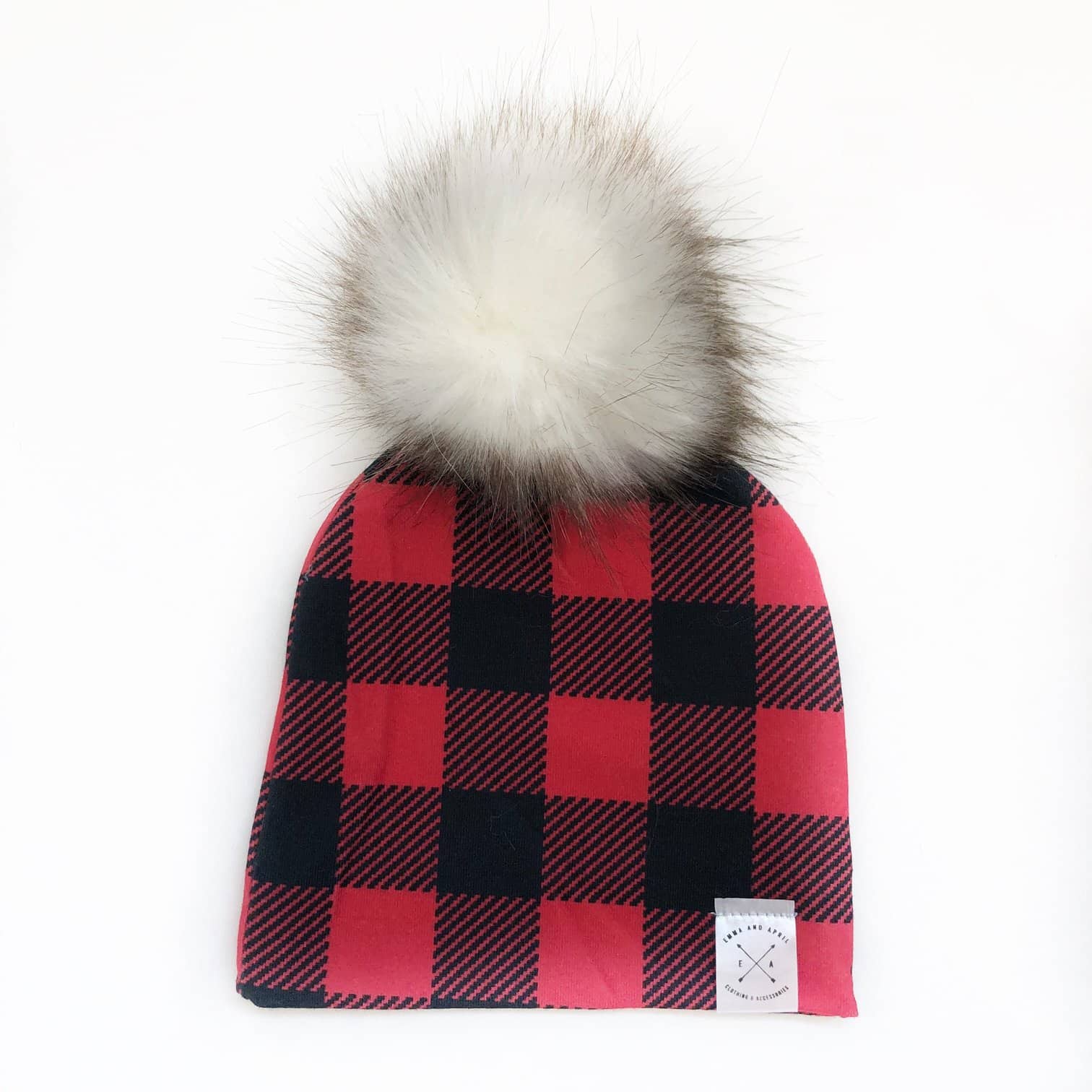 Emma Plaid Pom Beanie Emma Plaid Pom Beanie